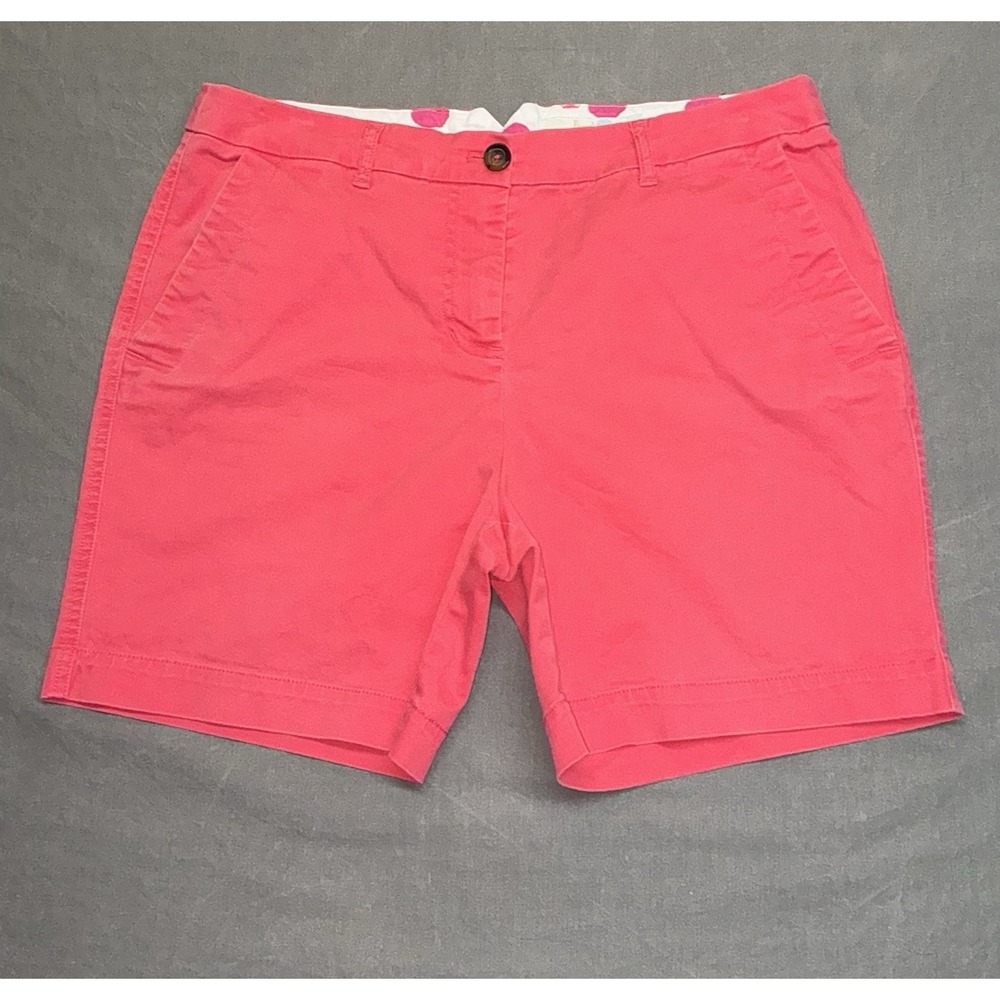 Boden Shorts Womens Size 8 Pink Flat Front 6" Inseam Chino Khakis Summer